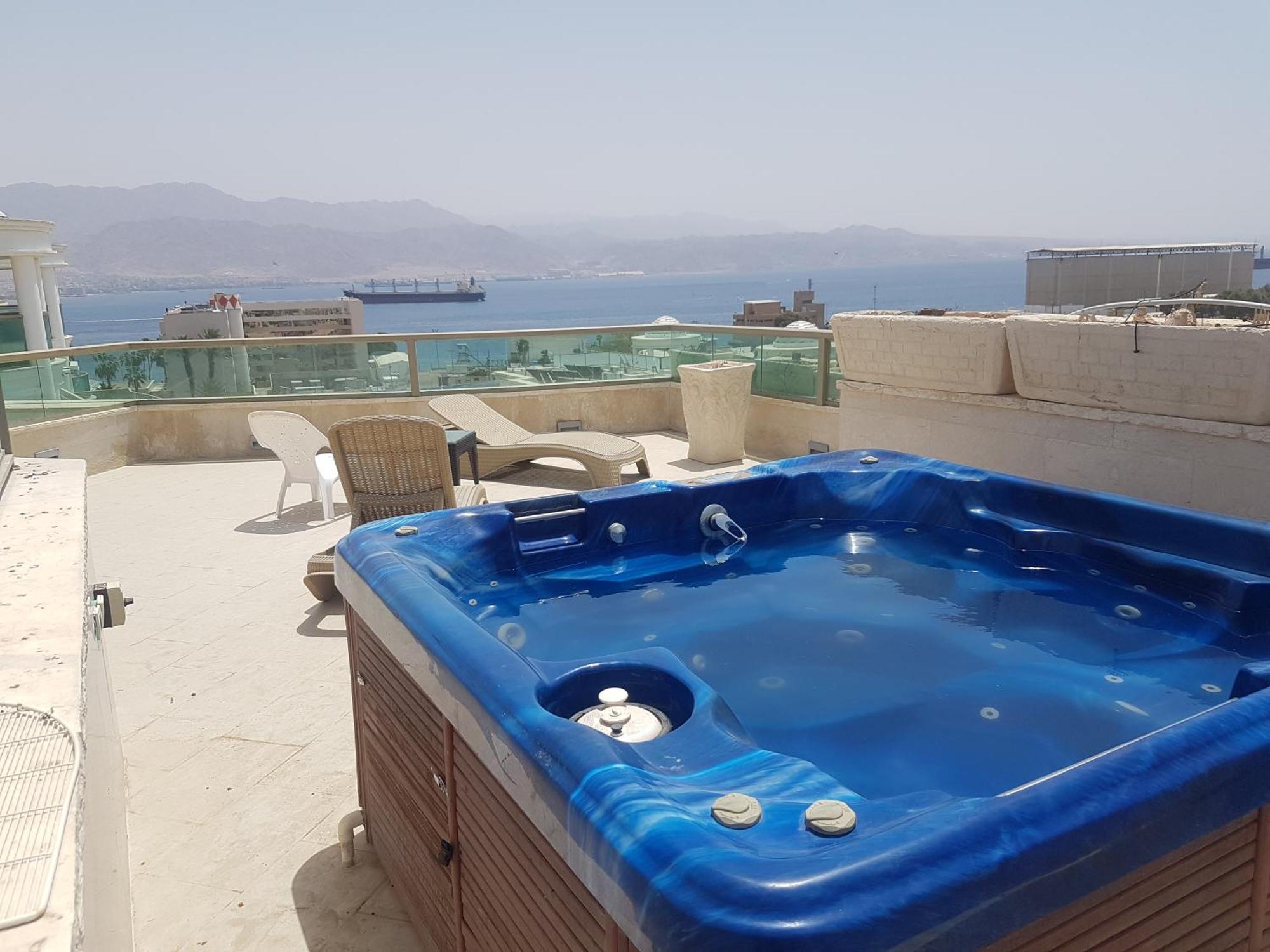 Ferienwohnung Palmore Top Luxury Penthause With Juccuzi First Line Of The Seaside Eilat Exterior foto